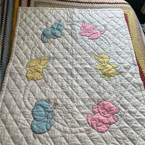 Vintage Colorful Animal Baby Quilt